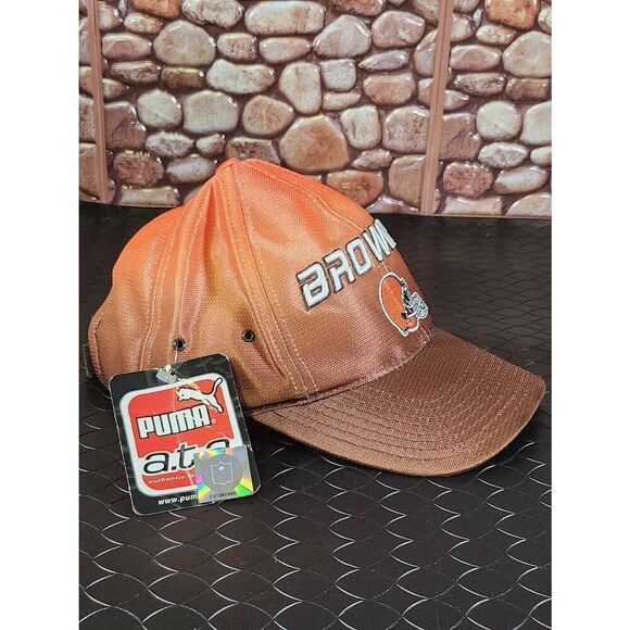 PUMA VINTAGE 2001 PROLINE NFL CLEVELAND BROWNS SIDELINE TEAM ISSUE BASEBALL HAT - Picture 3 of 8